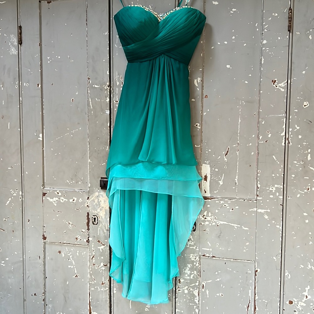 Mermaid high low chiffon prom / party dress